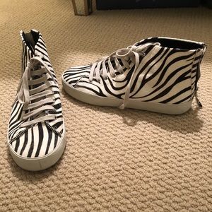 Rebecca Minkoff Zebra High Top Sneaker Size 8